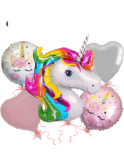 Unicorn Konseptli Folyo Balon Seti