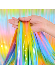 Gökkuşağı Arka Fon Parti Perdesi 100x200cm