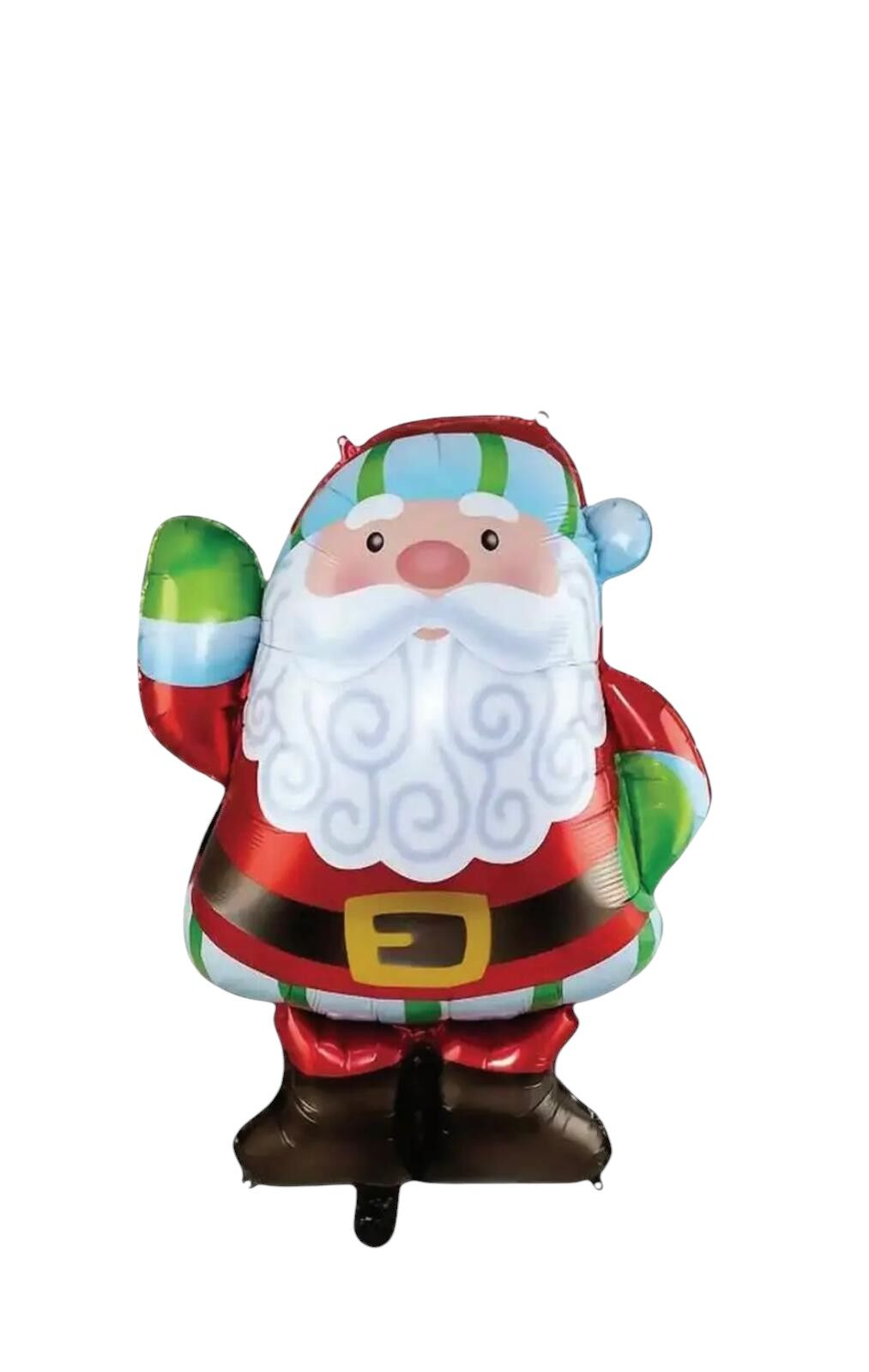 Yeşil Eldivenli Noel Baba Yılbaşı Folyo Balon 89x75 cm