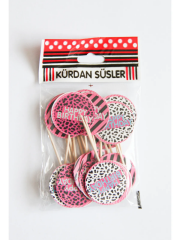 Happy Birthday Temalı pasta kürdan süsü 20'li Paket