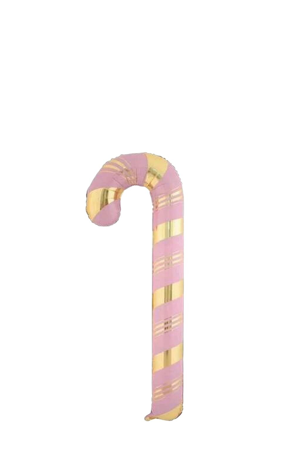 Pembe Gold Baston Yılbaşı Folyo Balon 73x36 cm