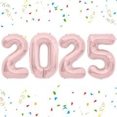 2025 Yeni Yıl Yılbaşı Folyo Balon ROSE GOLD