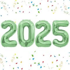 2025 Yeni Yıl Yılbaşı Folyo Balon Su Yeşili