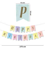 Makaron Happy Birthday Yazı Banner