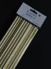 Gold Altın Kağıt Pipet 24 Adet