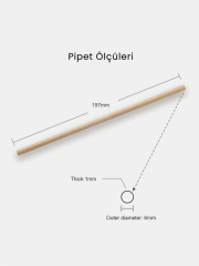 Kahve Kağıt Pipet 24 Adet