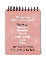 Makaron Karton Tabak Bardak 8'li Set Doğum Günü Tabak Bardak Seti