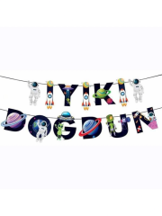 Uzay Tema Konsept Balon Zinciri Doğum Günü Parti Seti 4 Yaş