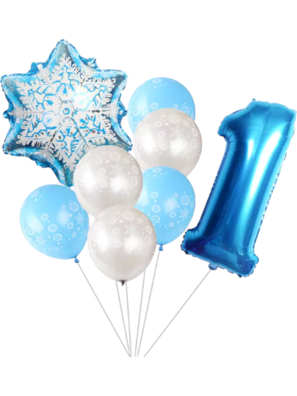 Kış Temalı Kar Tanesi Folyo Balon Seti 1 Yaş
