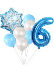 Kış Temalı Kar Tanesi Folyo Balon Seti 6 Yaş
