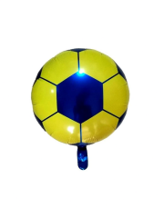 Sarı Lacivert Pastel Balon Futbol Temalı Doğum Günü Balon Seti Futbol Topu Folyo Balon 4 Yaş