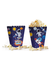 Uzay Konsept Temalı Balon Zinciri Tabak Bardak Popcorn Seti 16 Kişilik