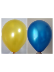 Sarı Lacivert Metalik Balon Zinciri Seti 100 Balon