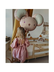 Pembe Sevimli Fare Folyo Balon 68x59cm