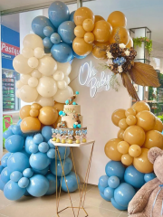 Derin Okyanus Zerdeçal Deniz Kumu Retro Balon Zinciri Seti