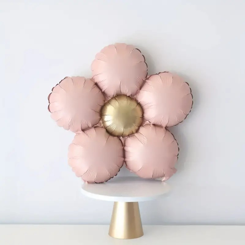 Retro Papatya Folyo Balon Pembe
