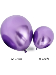 Krom Mor Balon 10 adet 12 inch, Krom Mor Balon 10 Adet 5 inch