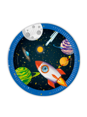 8 Kişilik Galaksi Uzay Astronot Karton Tabak Bardak
